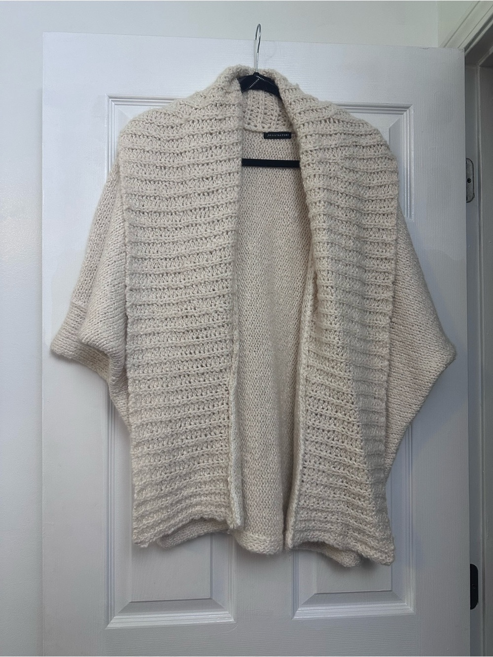José NATORI Alpaca Silk Blend Cardigan Shrug Sweater Size Large designer